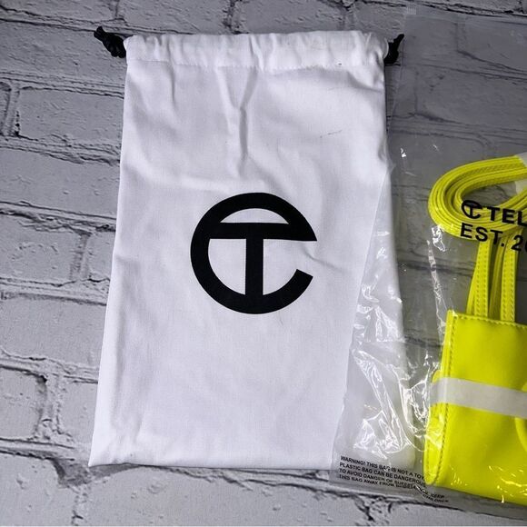Telfar Small Shopping Bag Highlighter Yellow NWT - Picture 8 of 11